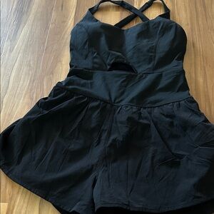 Black Crossback Romper